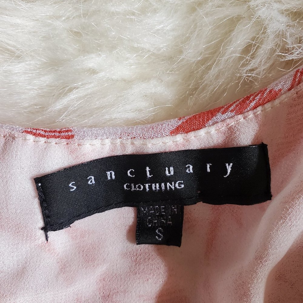 Sanctuary Coral Print High-Low Maxi Dress Size S - Picture 10 of 15